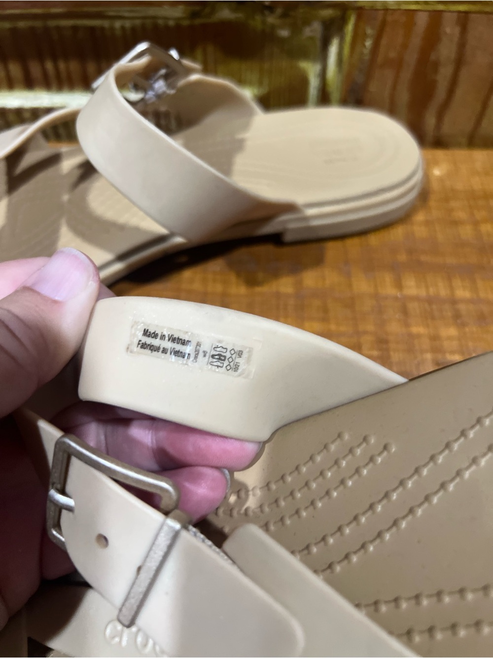 CROCS Women’s Beige Sandals - Picture 9 of 9